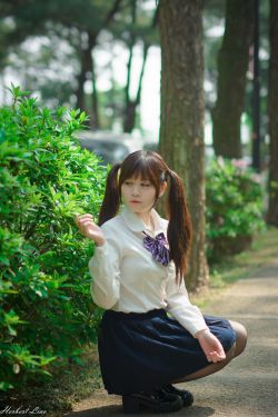 盛开的樱花林下
